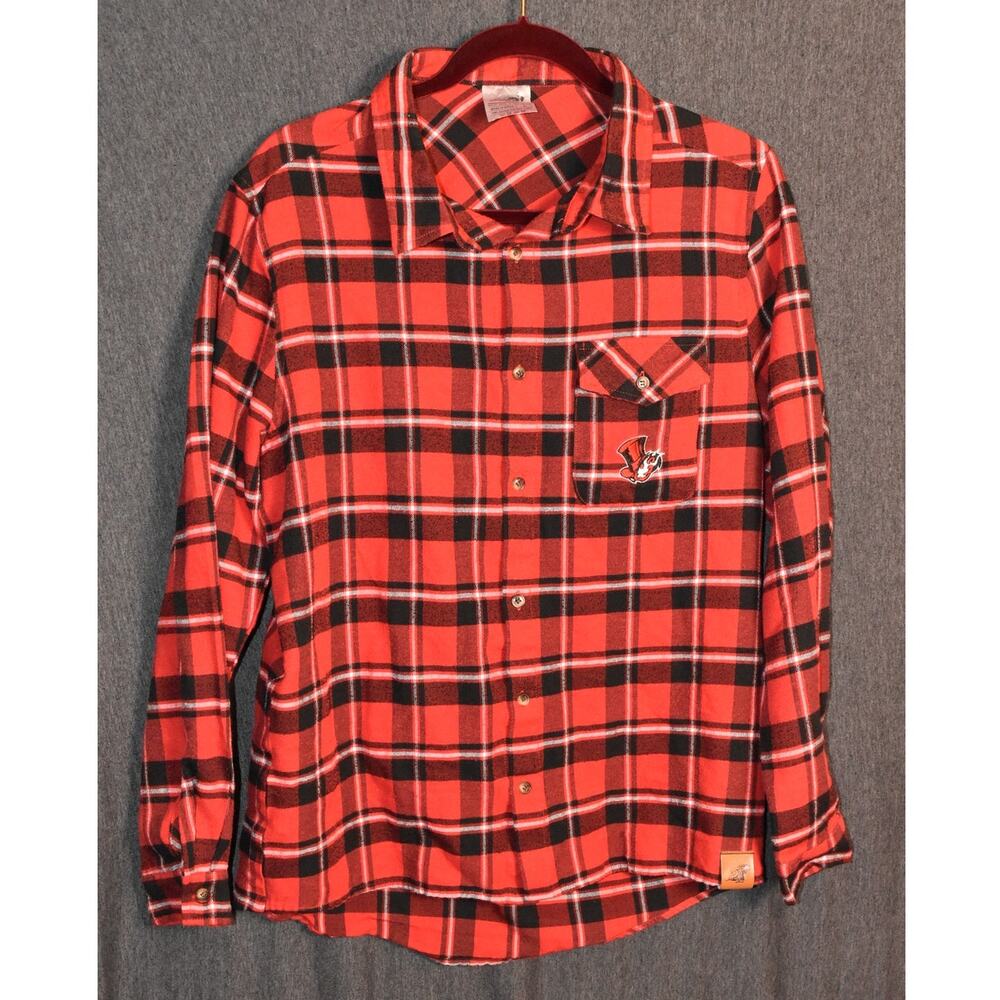 Persona 5 Royal Men's Large Checkered Flannel Shirt Long Sleeve Collectible